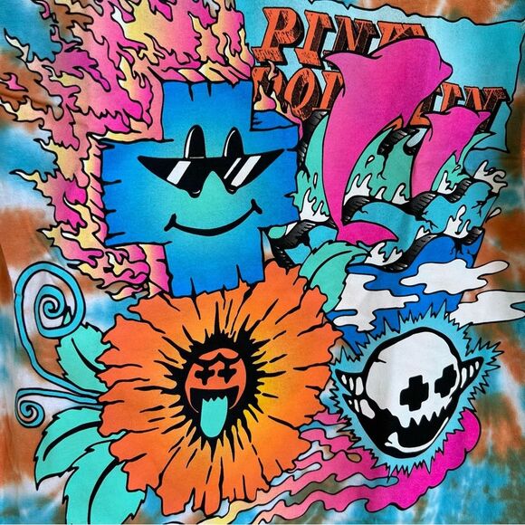 Pink Dolphin tie dye NWT tee ◾️ trippy ◾️ small - Picture 2 of 4